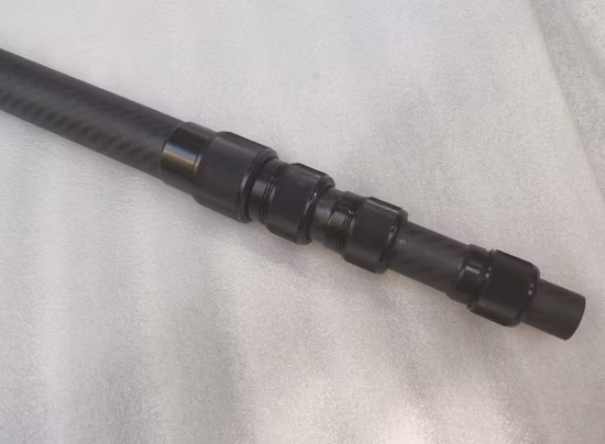 Fuerte poste telescópico de fibra de carbono de 12 m para limpieza de ventanas