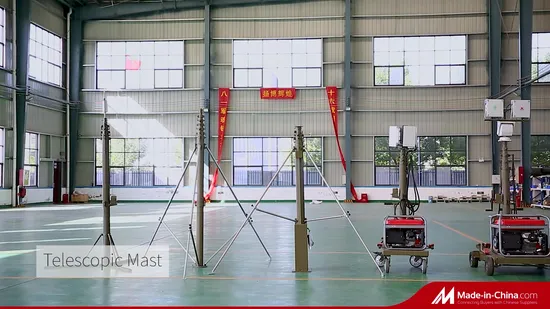 Electric Telescopic Light Mast Vehicle Mounted Mobile Telescopic Mast Camera Lighting Pole