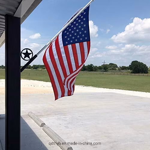 Soporte para mástil de bandera con forma de estrella de hierro resistente